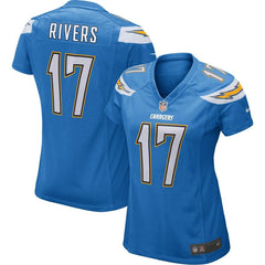 Philip Rivers Los Angeles Chargers Women's Game Jersey - Light Blue 2019