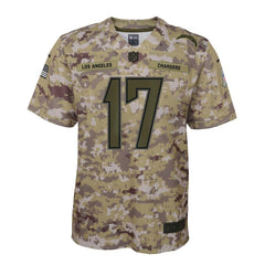 Philip Rivers Los Angeles Chargers Youth Salute to Service Game Jersey - Camo 2019