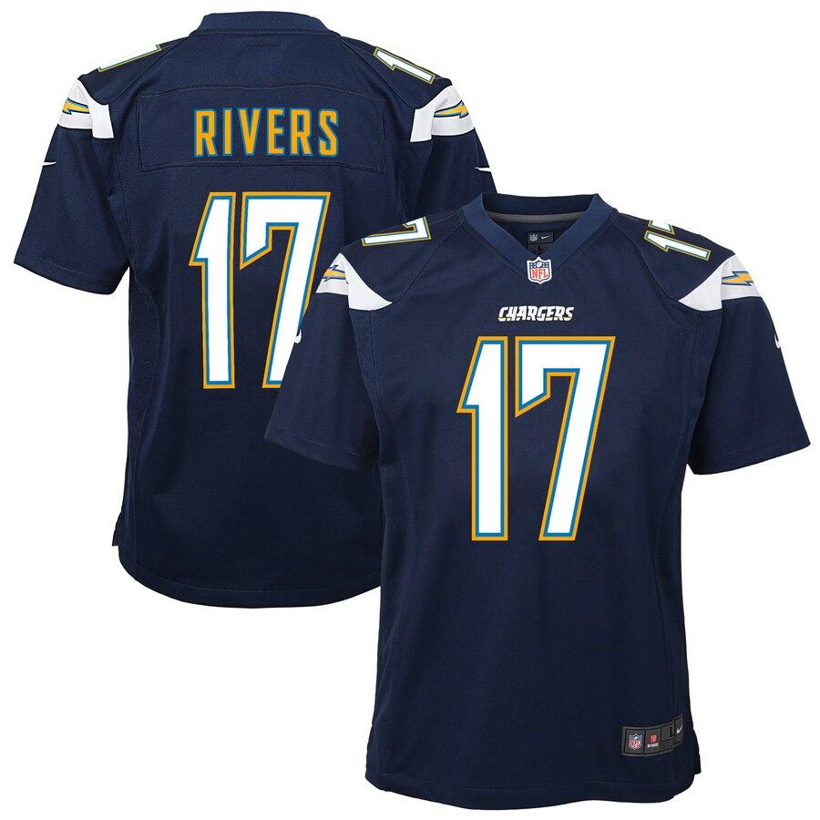 Philip Rivers Los Angeles Chargers Youth Team Color Game Jersey - Navy Blue 2019