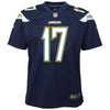 Image of Philip Rivers Los Angeles Chargers Youth Team Color Game Jersey - Navy Blue 2019