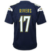 Image of Philip Rivers Los Angeles Chargers Youth Team Color Game Jersey - Navy Blue 2019