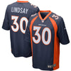 Image of Phillip Lindsay Denver Broncos Alternate Game Jersey - Navy 2019