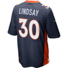 Image of Phillip Lindsay Denver Broncos Alternate Game Jersey - Navy 2019