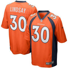 Phillip Lindsay Denver Broncos Player Game Jersey – Orange 2019