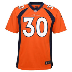 Phillip Lindsay Denver Broncos Youth Game Jersey – Orange 2019