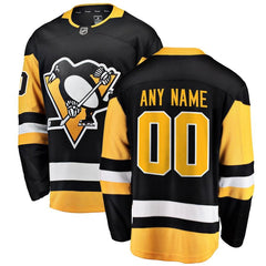 Pittsburgh Penguins Home Breakaway Custom Jersey - Black 2019