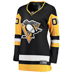 Pittsburgh Penguins Women's Home Breakaway Custom Jersey - Black 2019