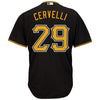 Image of Pittsburgh Pirates Francisco Cervelli Majestic Official Cool Base Player Jersey - Black 2019