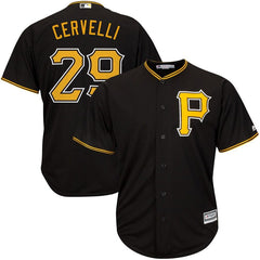 Pittsburgh Pirates Francisco Cervelli Majestic Official Cool Base Player Jersey - Black 2019