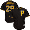 Image of Pittsburgh Pirates Francisco Cervelli Majestic Official Cool Base Player Jersey - Black 2019