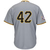 Image of Pittsburgh Pirates Majestic 2019 Jackie Robinson Day Official Cool Base Jersey – Gray 2019