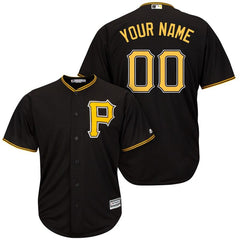 Pittsburgh Pirates Majestic Cool Base Custom Jersey - Black 2019