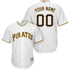 Pittsburgh Pirates Majestic Cool Base Custom Jersey - White 2019