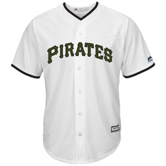 Pittsburgh Pirates Majestic Memorial Day Cool Base Team Jersey - White 2019