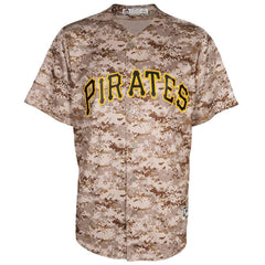 Pittsburgh Pirates Majestic Official Cool Base Jersey - Camo 2019