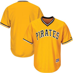 Pittsburgh Pirates Majestic Official Cool Base Team Jersey - Gold 2019