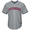 Image of Pittsburgh Pirates Majestic Stars &amp; Stripes Cool Base Team Jersey - Gray 2019