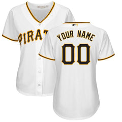 Pittsburgh Pirates Majestic Women's Home Cool Base Custom Jersey - White 2019