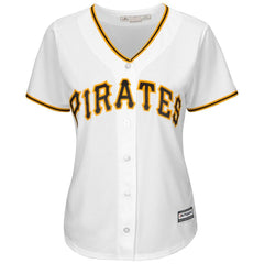 Pittsburgh Pirates Majestic Women's Home Cool Base Custom Jersey - White 2019