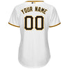 Image of Pittsburgh Pirates Majestic Women's Home Cool Base Custom Jersey - White 2019