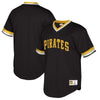 Image of Pittsburgh Pirates Mitchell &amp; Ness Cooperstown Collection Mesh Wordmark V-Neck Jersey – Black 2019