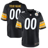 Image of Pittsburgh Steelers Custom Game Jersey - Black 2019