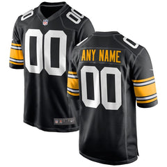 Pittsburgh Steelers Youth Alternate Custom Game Jersey – Black 2019