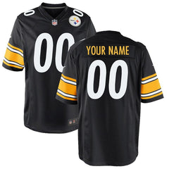 Pittsburgh Steelers Youth Custom Game Jersey - Black 2019