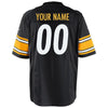 Image of Pittsburgh Steelers Youth Custom Game Jersey - Black 2019