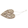 Image of LOVE Heart Wooden Embellishments Crafts Hanging Ornament