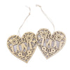 Image of LOVE Heart Wooden Embellishments Crafts Hanging Ornament