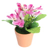 Image of Artificial Flower Plastic Pot Pansy Flower for Home Balcony Garden Decor