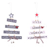 Image of Christmas Decorations Tree Ornament Patterned Hanging Accessories Supplies