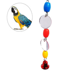 Fancy Mirror Bird Parrot Chew Toys Bird Cage Hanging Ornament