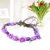 Image of Flower Crown Headband Bohemia Adjustable Tree Rattan Leaf Flower Garland Hair Wreath Wedding