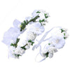 Image of 2Pcs Flower Wreath Crown Adjustable Floral Headband Garland with Flower Wristband for Wedding Festival Party