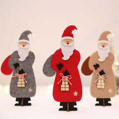 Wooden Christmas Santa Claus Assembling Crafts Home Decor Ornaments