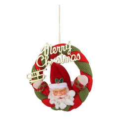 Santa Claus Wreath Christmas Pendant Hanging Ornament