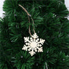 Image of Christmas Hanging Ornaments Decoration Wooden Embellishments Hexagon Snowflake