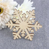 Image of Christmas Hanging Ornaments Decoration Wooden Embellishments Hexagon Snowflake