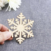 Image of Christmas Hanging Ornaments Decoration Wooden Embellishments Hexagon Snowflake