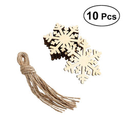 Christmas Hanging Ornaments Decoration Wooden Embellishments Hexagon Snowflake