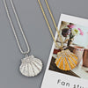 Image of Alloy Clavicle Chain Shell Geometric Necklace Ornaments