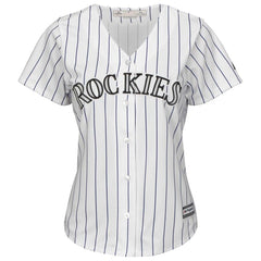 Trevor Story Colorado Rockies Majestic Women's Cool Base Player Jersey - White/Purple 2019