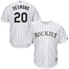 Image of Ian Desmond Colorado Rockies Majestic Home Official Cool Base Player Jersey - White/Purple 2019