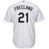 Image of Kyle Freeland Colorado Rockies Majestic Alternate Cool Base Replica Player Jersey - White/ Purple 2019