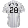 Image of Nolan Arenado Colorado Rockies Majestic Home Official Cool Base Player Jersey - White/Purple 2019