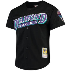 Randy Johnson Arizona Diamondbacks Mitchell & Ness Fashion Cooperstown Collection Mesh Batting Practice Jersey - Black 2019