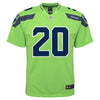Image of Rashaad Penny Seattle Seahawks Youth Color Rush Player Game Jersey – Neon Green 2019