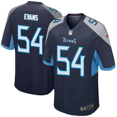 Rashaan Evans Tennessee Titans Game Jersey – Navy 2019